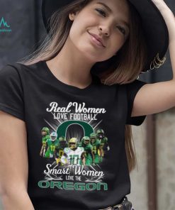 Real Women love football smart Women love the Oregon Ducks football logo shirt