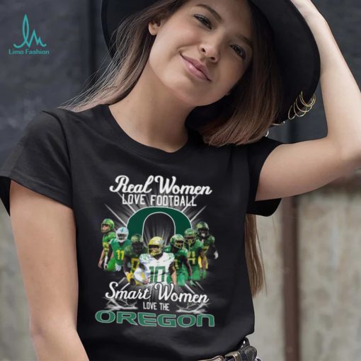 Real Women love football smart Women love the Oregon Ducks football logo shirt