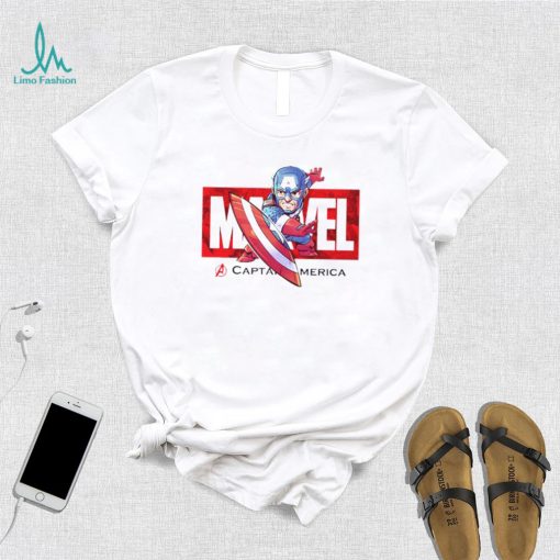 Red Captain America T Shirt Kids