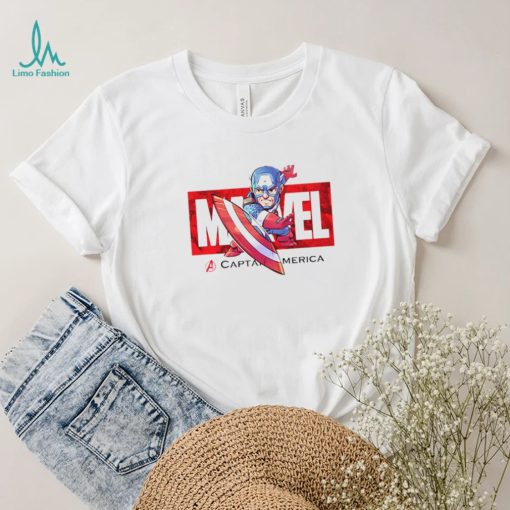 Red Captain America T Shirt Kids