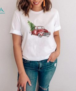 Red Truck Merry Christmas Family Shirt
