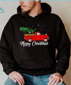 Red truck pick up Christmas tree shirt