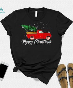 Red truck pick up Christmas tree shirt