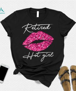 Retired Hot Girl Lips Shirts, Womens Happy Retirement Party T Shirt