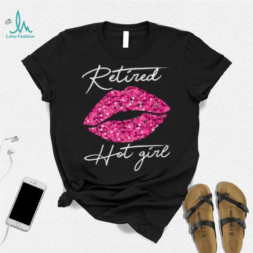 Retired Hot Girl Lips Shirts, Womens Happy Retirement Party T Shirt