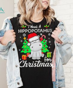 Retro I Want A Hippopotamus For Christmas Xmas Hippo Pajama T Shirt