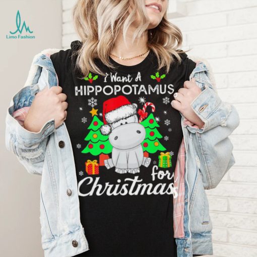 Retro I Want A Hippopotamus For Christmas Xmas Hippo Pajama T Shirt