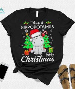 Retro I Want A Hippopotamus For Christmas Xmas Hippo Pajama T Shirt