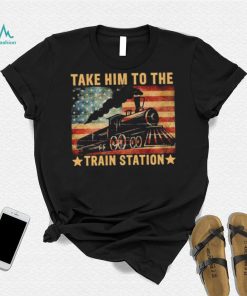 Retro Style Take Him To The Train Station Funny Vintage Funny Dutton Yellowstone Shirt