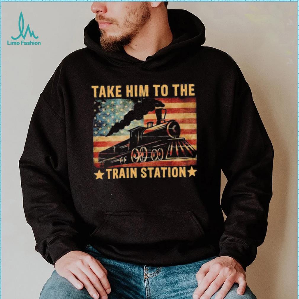Retro Style Take Him To The Train Station Funny Vintage Funny Dutton Yellowstone Shirt Retro Style Take Him To The Train Station Funny Vintage Funny Dutton Yellowstone Shirt