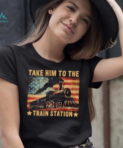 Retro Style Take Him To The Train Station Funny Vintage Funny Dutton Yellowstone Shirt