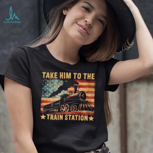 Retro Style Take Him To The Train Station Funny Vintage Funny Dutton Yellowstone Shirt