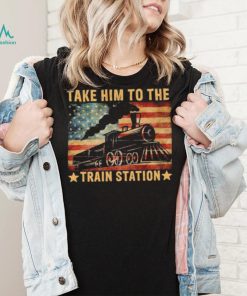 Retro Style Take Him To The Train Station Funny Vintage Funny Dutton Yellowstone Shirt