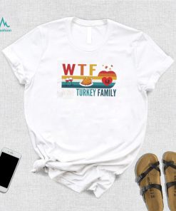 Retro Thanksgiving Wtf Wine Turkey Family Autumn Shirt