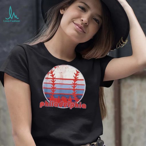 Retro Vintage Philly Baseball Skyline Cool Philadelphia 2022 Shirt
