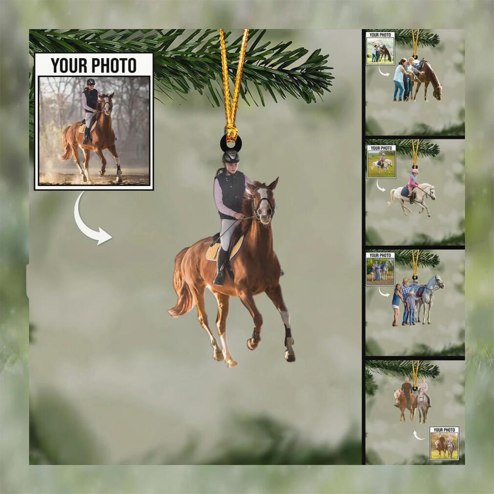 Riding Horse Ornament Custom Photo, Personalized Ornament For Horse Lover Riding Horse Ornament Custom Photo, Personalized Ornament For Horse Lover