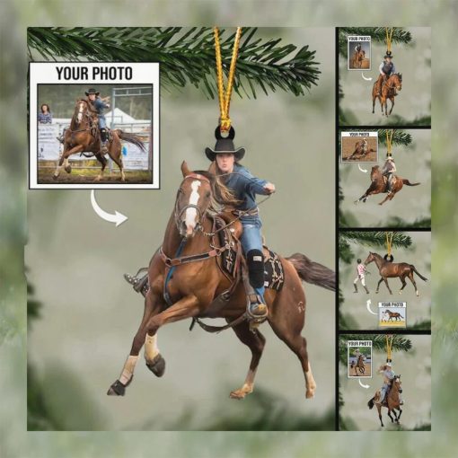 Riding Horse Ornament Custom Photo