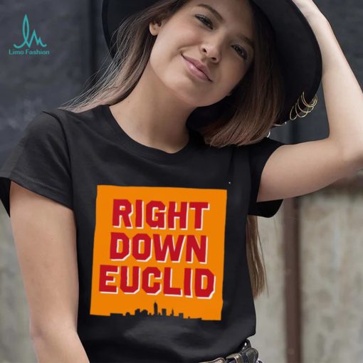 Right Down Euclid statement logo shirt