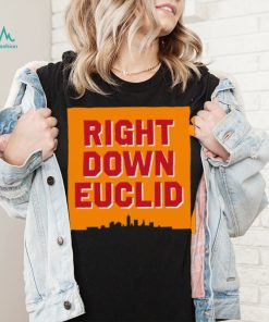 Right Down Euclid statement logo shirt