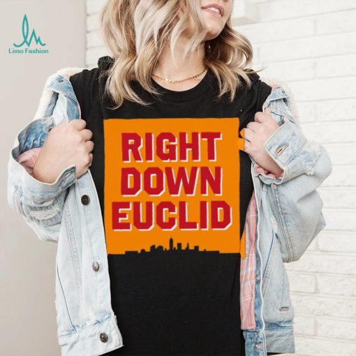 Right Down Euclid statement logo shirt