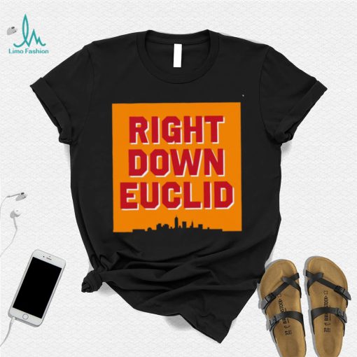 Right Down Euclid statement logo shirt