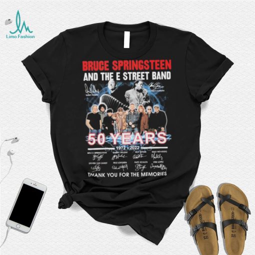 Rip Danny Federici And Clarence Clemons 50 Years 1972 2022 Of Bruce Springsteen And The E Street Band Signatures Thank You For The Memories Shirt