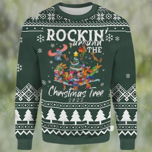 Rockin Around The Christmas Tree Mickey Ugly Xmas Sweater Gift For Disney Fan