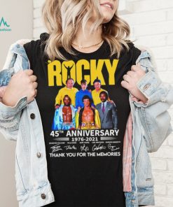 Rocky 45th Anniversary Signatures 70s Movie Thank You For The Memories Sylvester Stallone Shirt