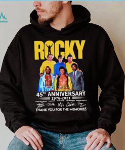 Rocky 45th Anniversary Signatures 70s Movie Thank You For The Memories Sylvester Stallone Shirt