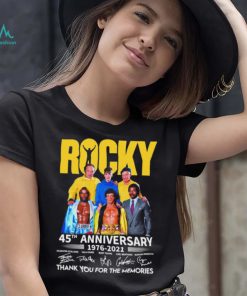 Rocky 45th Anniversary Signatures 70s Movie Thank You For The Memories Sylvester Stallone Shirt