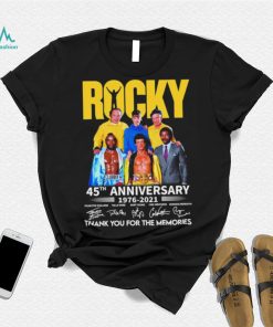 Rocky 45th Anniversary Signatures 70s Movie Thank You For The Memories Sylvester Stallone Shirt