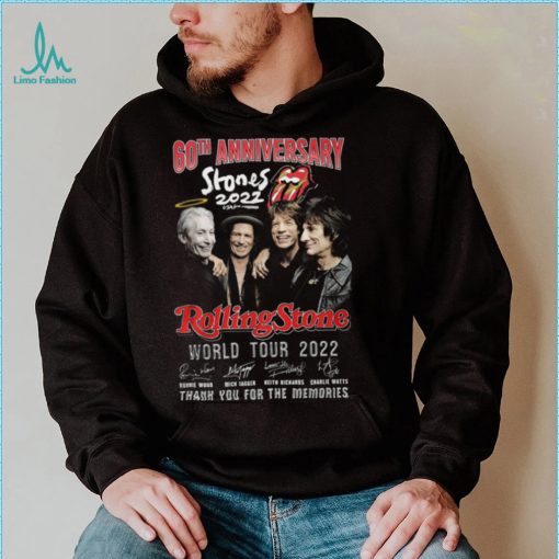 Rolling Stone World Tour 2022 60th Anniversary Thank You For The Memories T Shirt