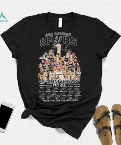 San Antonio Spurs 45th Anniversary Thank You For Memories Shirt