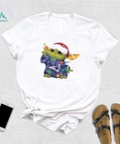 Santa Baby Yoda England Patriots Light Christmas Shirt