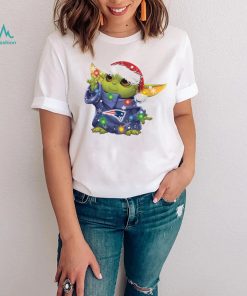 Santa Baby Yoda England Patriots Light Christmas Shirt