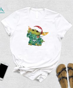 Santa Baby Yoda New York Jets Light Christmas Shirt