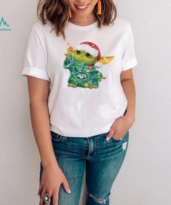 Santa Baby Yoda New York Jets Light Christmas Shirt