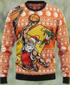 Santa Basketball Ugly Christmas Sweater Sweatshirt