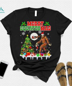 Santa Bigfoot Merry Squatchmas Christmas shirt