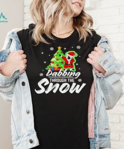 Santa Claus dabbing through the snow Christmas shirt