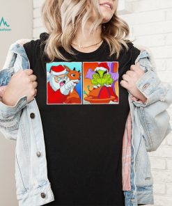 Santa Claus vs Grinch Yelling meme shirt