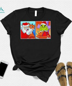 Santa Claus vs Grinch Yelling meme shirt