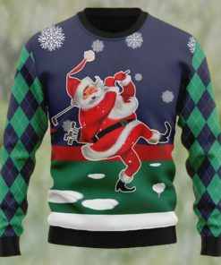 Santa Golfer Funny Santa Ugly Christmas Sweater