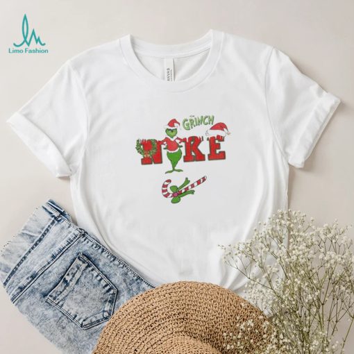 Santa Grinch Nike Candy Christmas Shirt