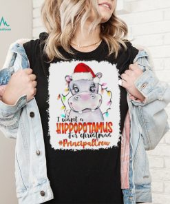 Santa Hoppo I Want A Hippopotamus For Christmas principal Crew Light Shirt