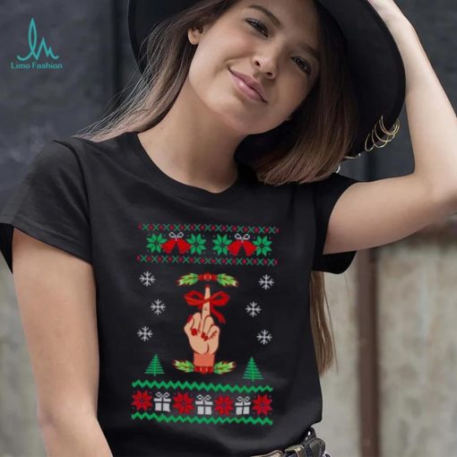 Santa Middle Finger Fuck Tree Christmas 2022 shirt