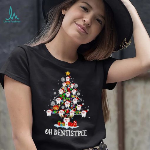 Santa Oh Dentist Tree 2022 Merry Christmas Shirt