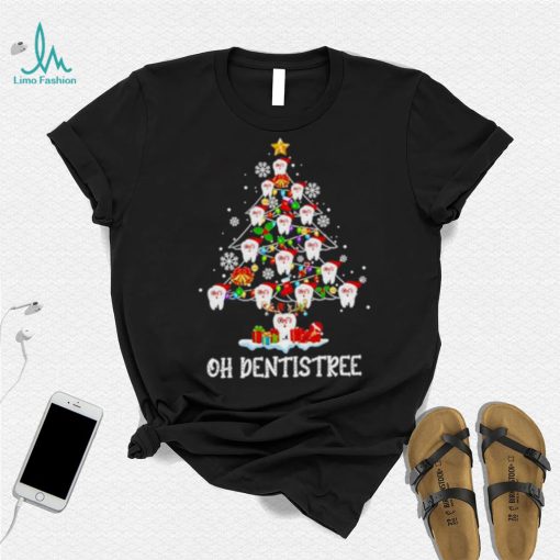 Santa Oh Dentist Tree 2022 Merry Christmas Shirt