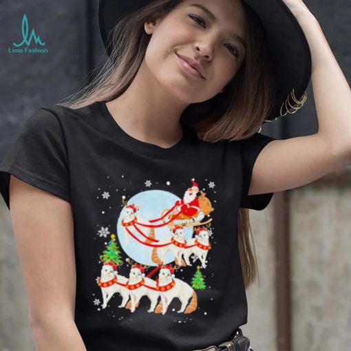 Santa Riding Reindeer Turkish Angora Sleigh Christmas Shirt