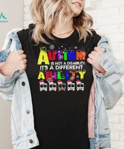 Santa Schoolbus Autism Is Not A Disability It’s A Different Ability Shirt